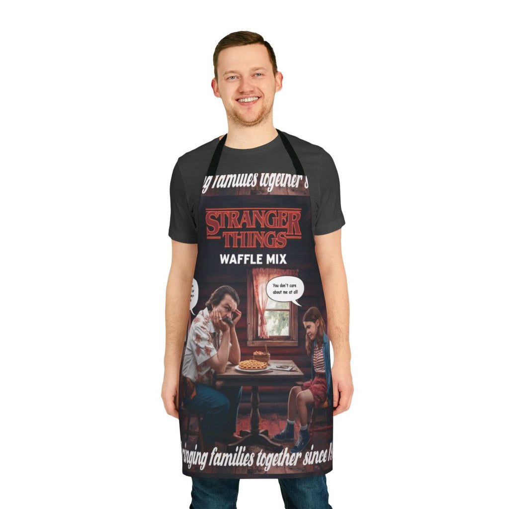 Strange mix apron with Stranger Things-inspired design