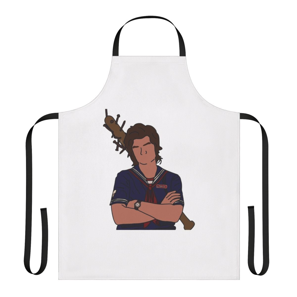 Stranger Things inspired apron featuring iconic elements from the show