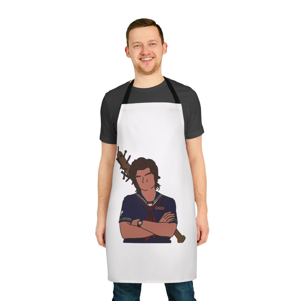Stranger Things inspired apron featuring iconic elements from the show