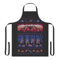 Stranger Things inspired apron with an ugly holiday sweater design