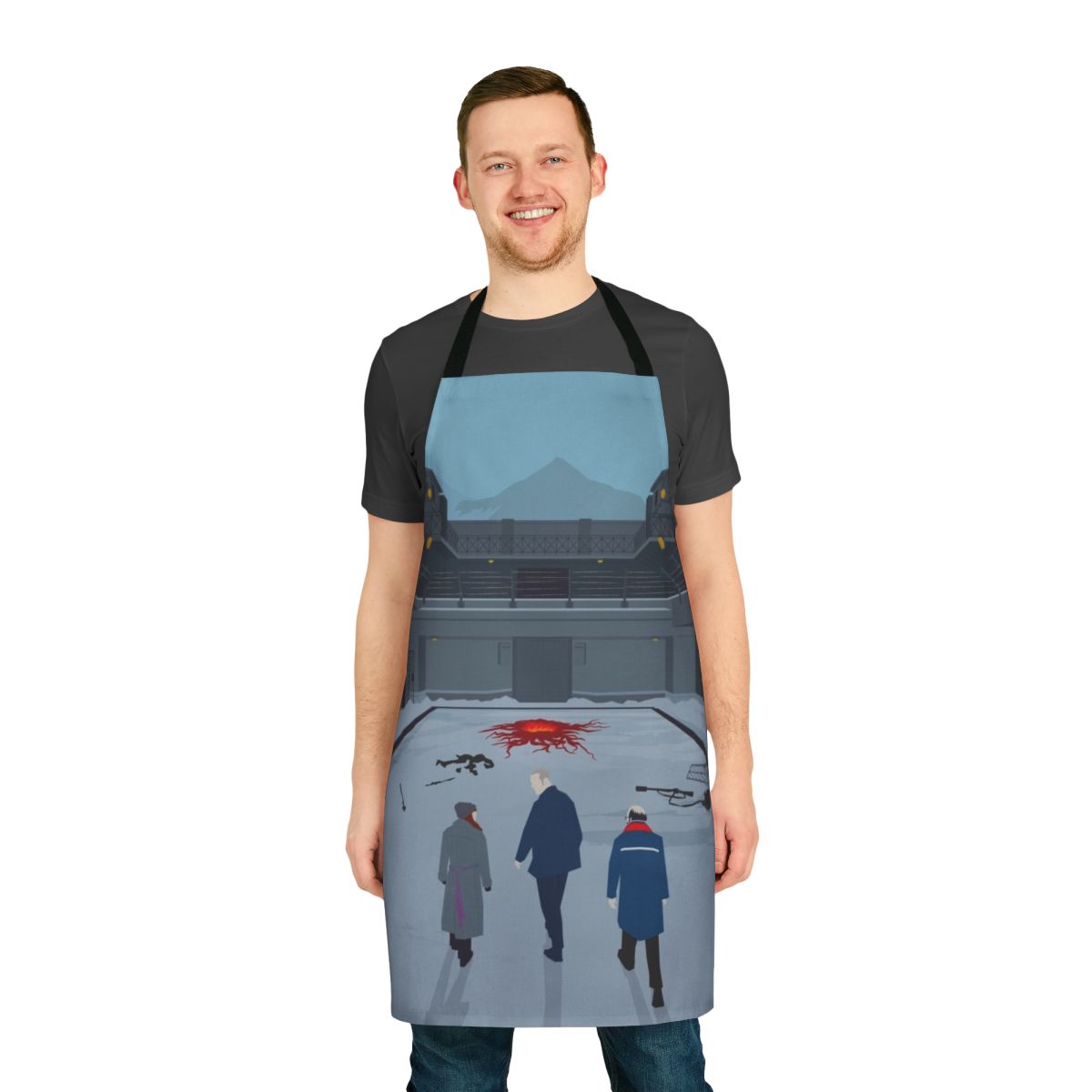 Stranger Things inspired apron featuring fan art design