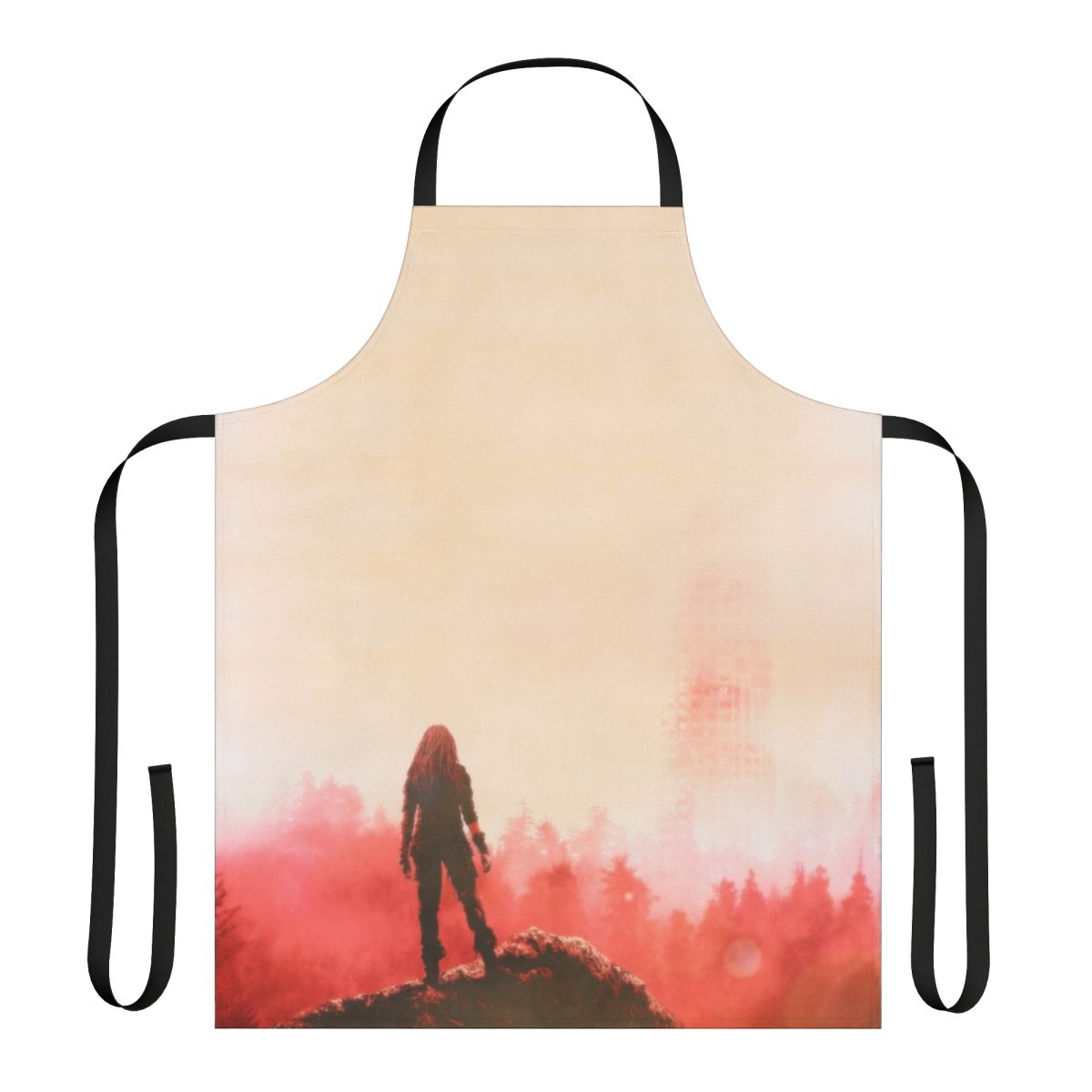 Wanheda-inspired apron with the 100 fandom design