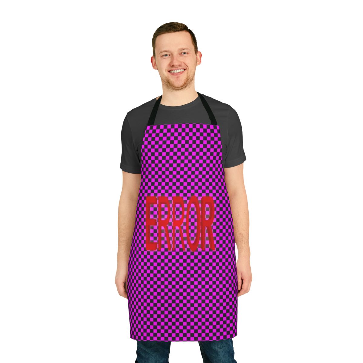 Apron featuring a video game texture error or glitch design