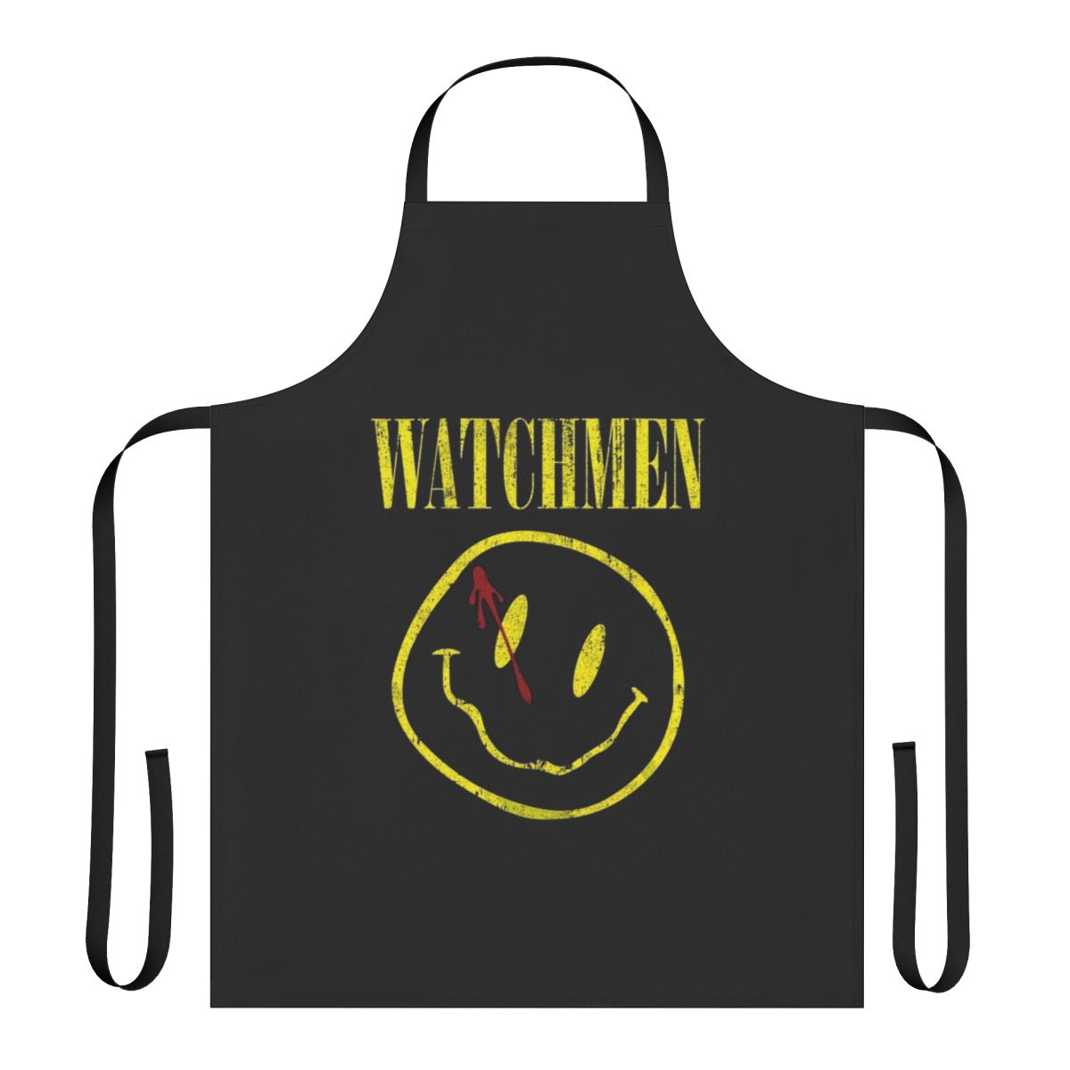 Apron featuring iconic Watchmen imagery and symbols
