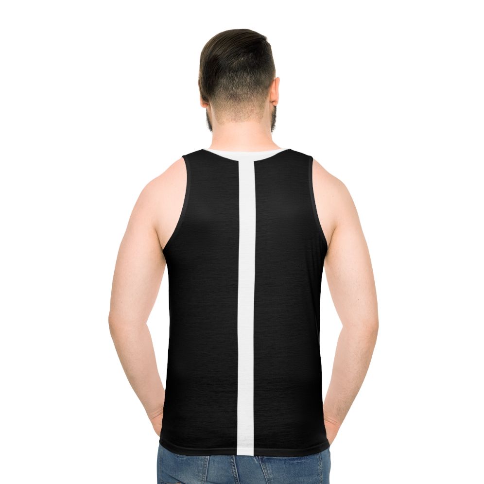 Unisex 60s mod black and white tank top
