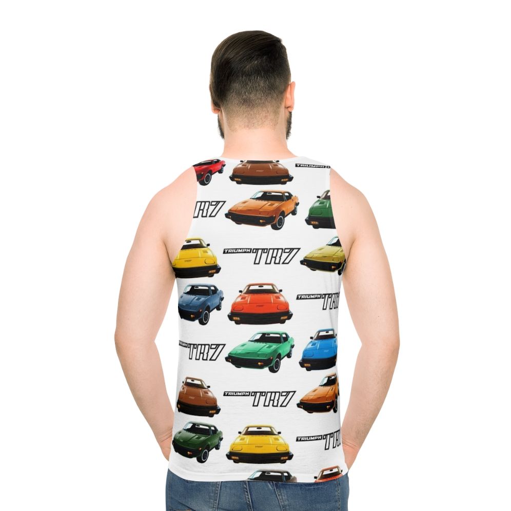 Unisex 70s Triumph TR7 Vintage Car Pattern Tank Top