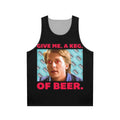 Unisex 80s "Give Me A Keg Of Beer" Pop Culture Tank Top