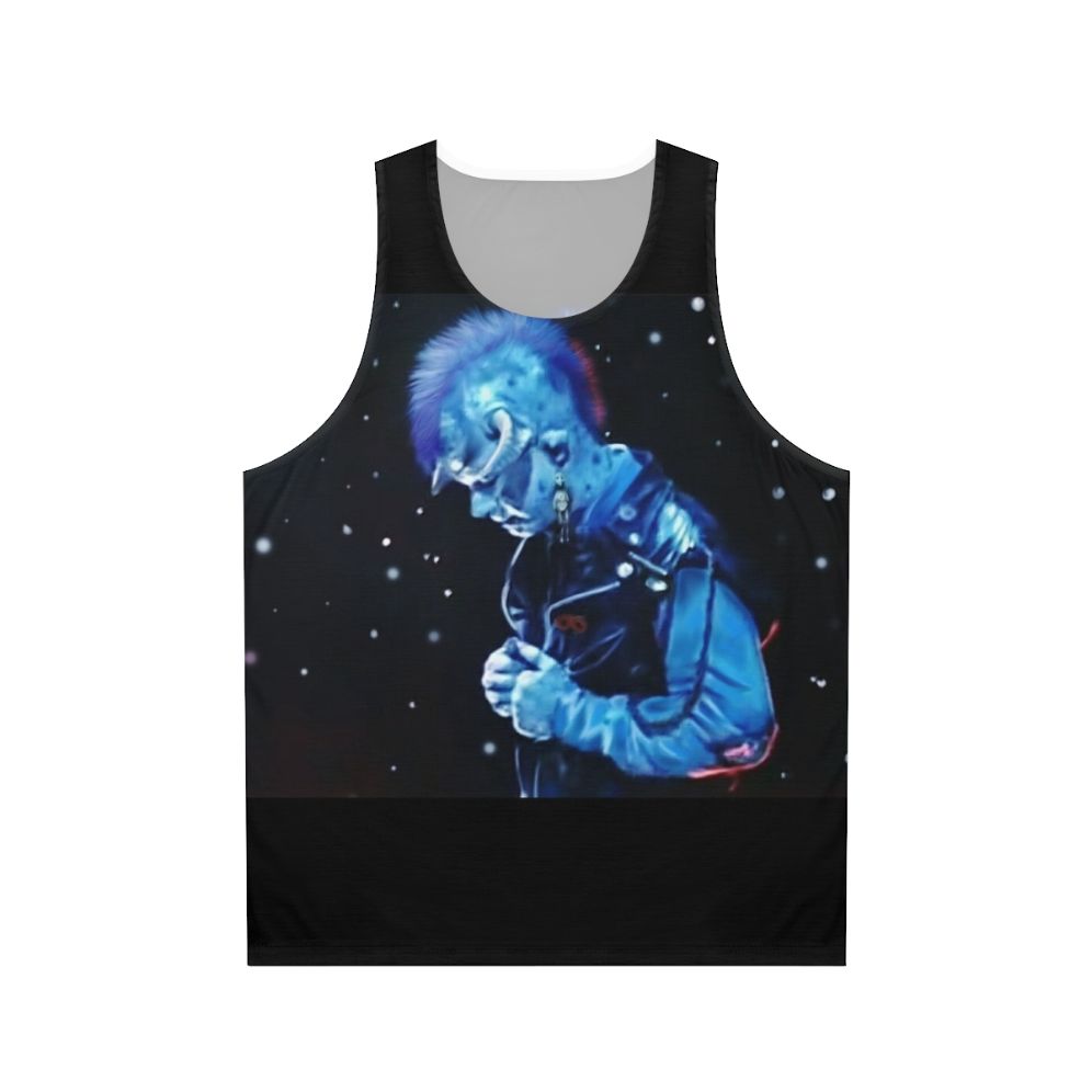Unisex 80s nostalgia tank top with Maurice the creature design