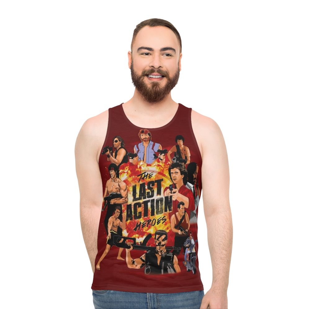 Unisex 80s Retro Action Heroes Tank Top