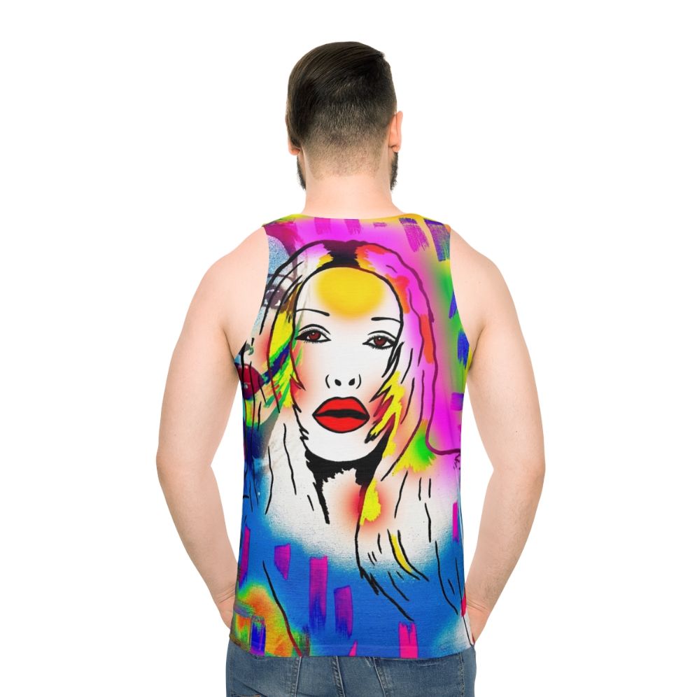 Unisex 80s Retro Tank Top with Pete Burns Celebrity Merchandise Design