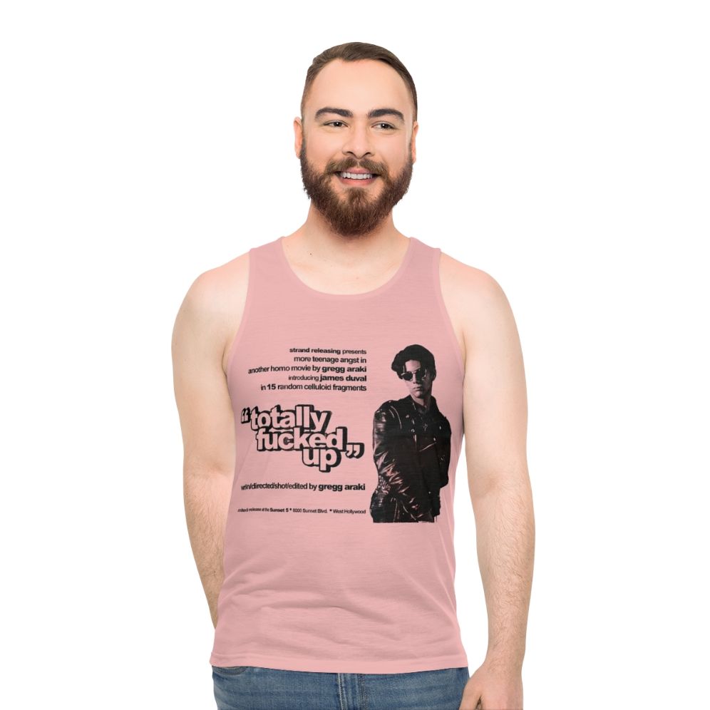 Unisex tank top with '90s cult movie graphic