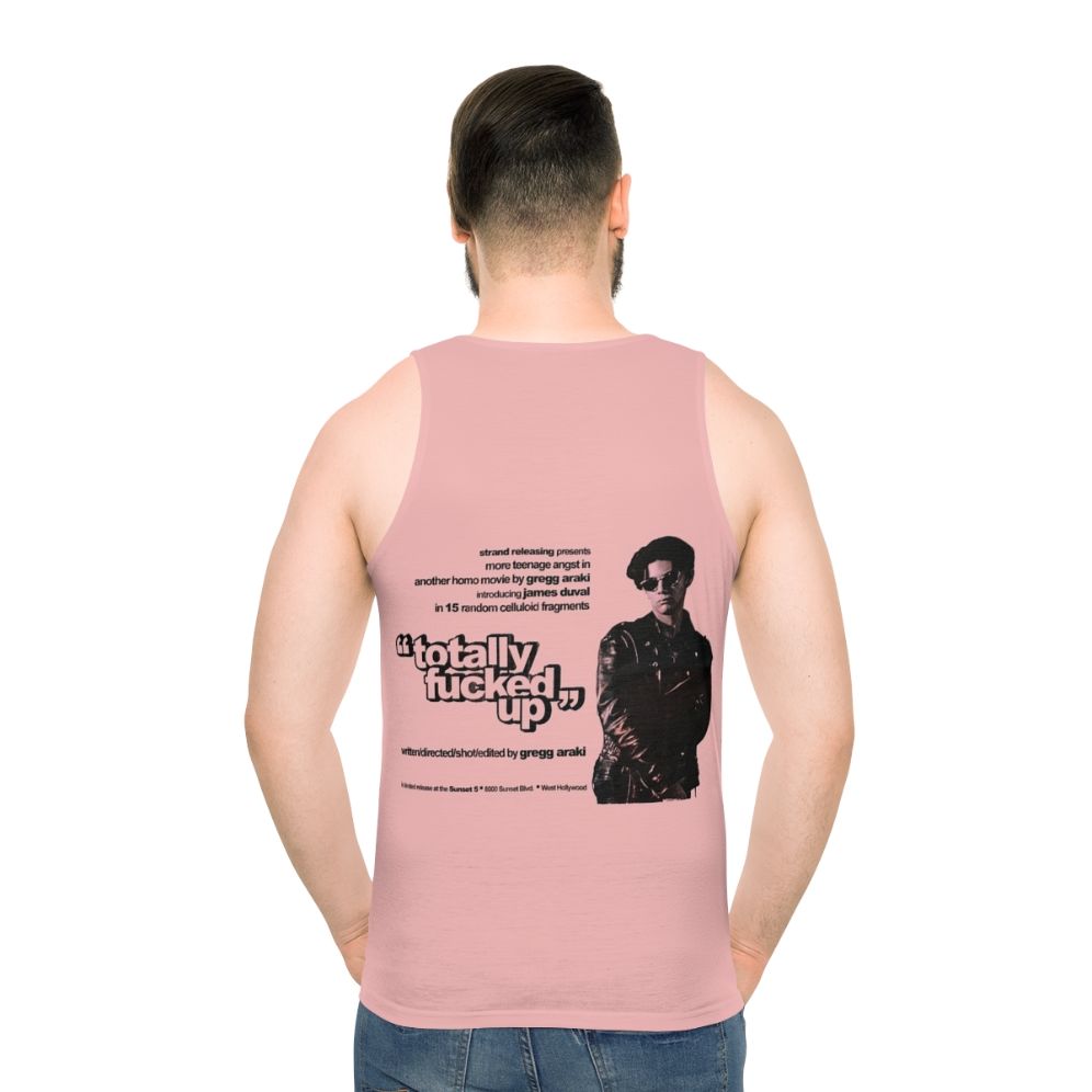 Unisex tank top with '90s cult movie graphic