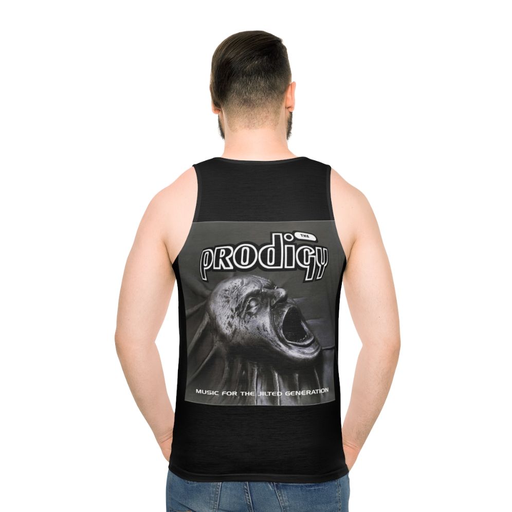 Unisex tank top featuring 90s electronic music design