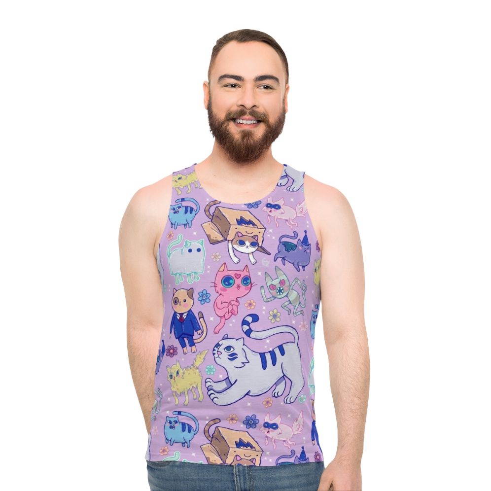 Unisex adventure time cat fanart tank top
