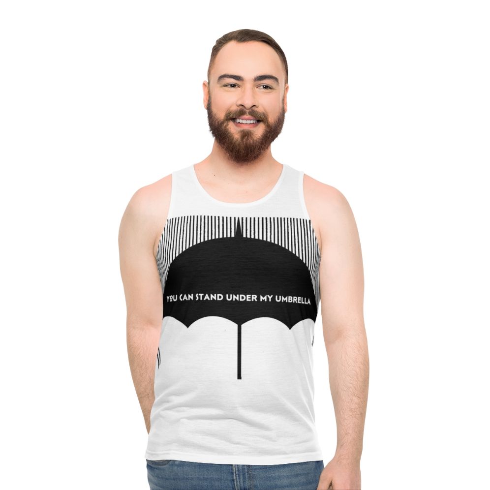 Unisex aesthetic black and white tank top