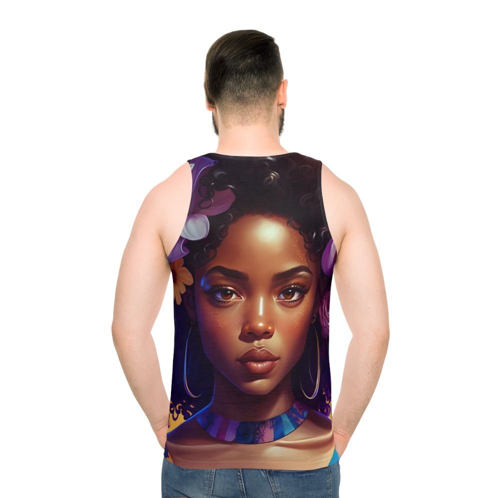 Unisex Afro Tank Top Celebrating Black Beauty and Culture