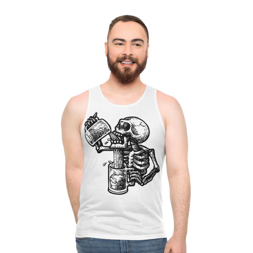 Unisex Alcoholic Skull Tank Top