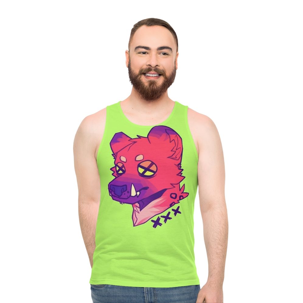 Unisex animal print tank top