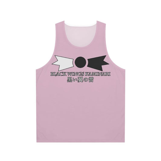 Unisex anime-inspired tank top with thunder wings design