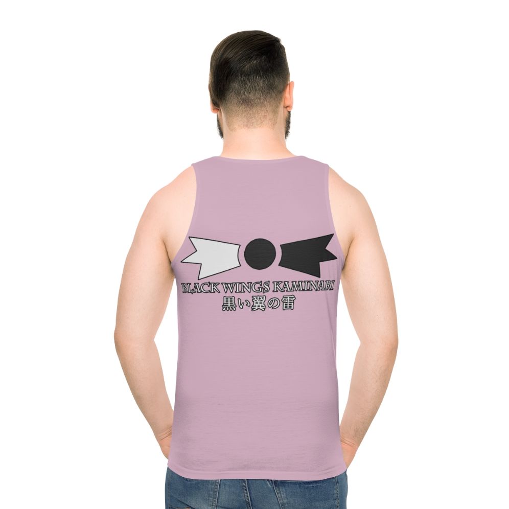 Unisex anime-inspired tank top with thunder wings design