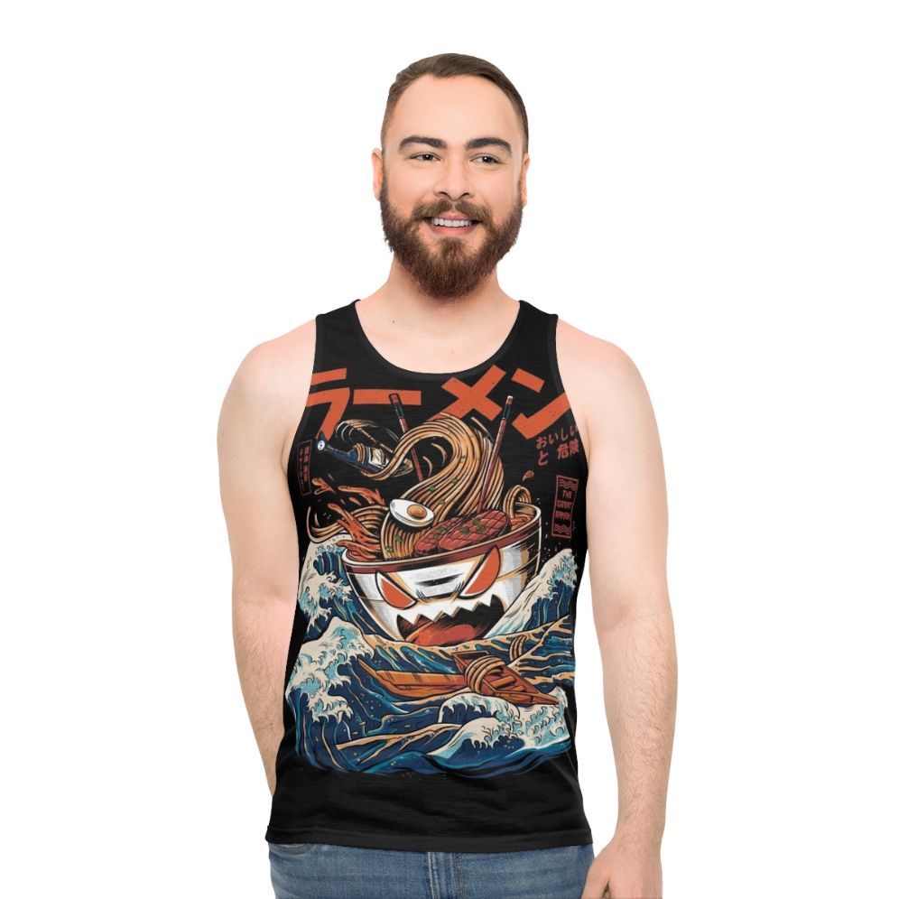 Unisex anime ramen kaiju tank top