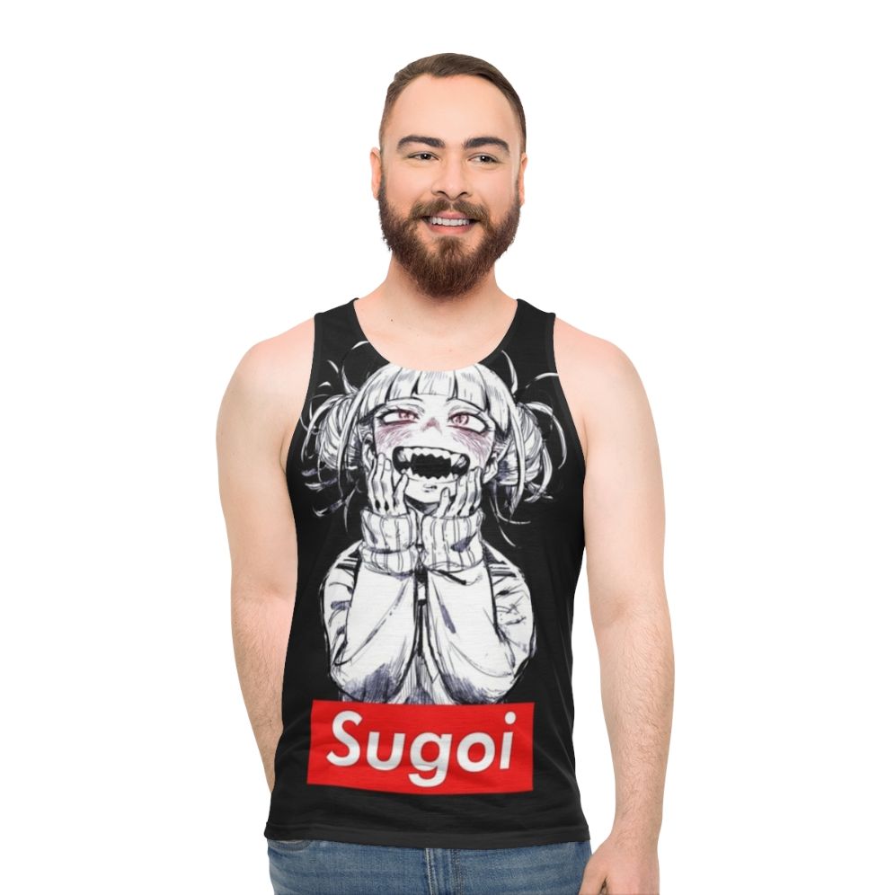 Unisex anime-inspired graphic tank top