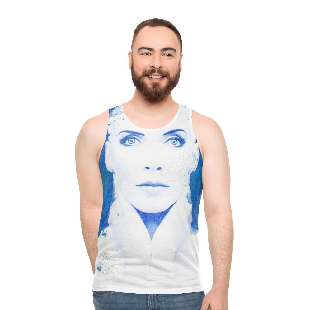 Unisex Annie Lennox Watercolor Tank Top