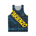 Unisex tank top with Argentine tango D'Arienzo word font art