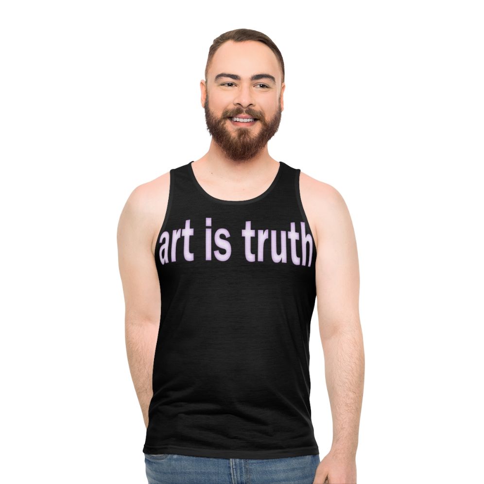 Unisex tank top with "Art Is Truth" Steven Wilson design