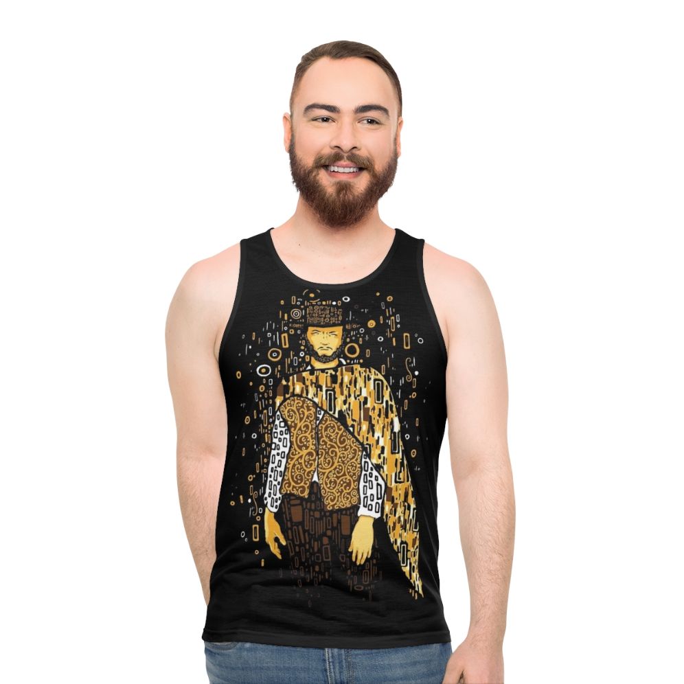 Unisex Art Nouveau Fine Art Golden Cowboy Tank Top