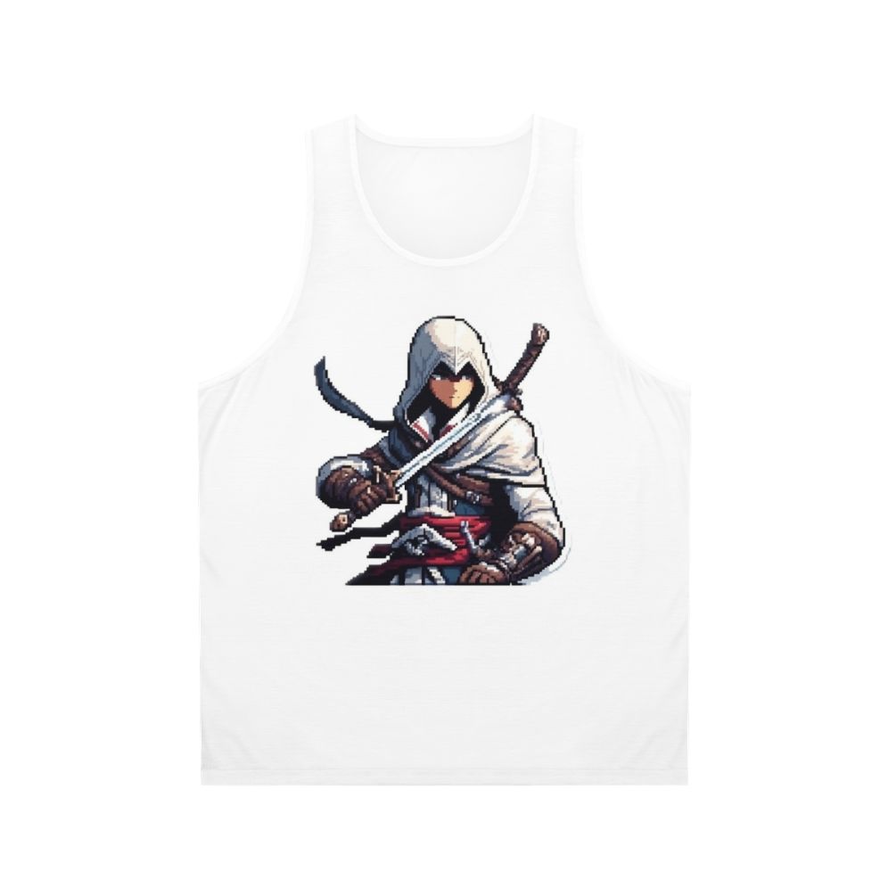Unisex pixel art Assassin's Creed video game tank top
