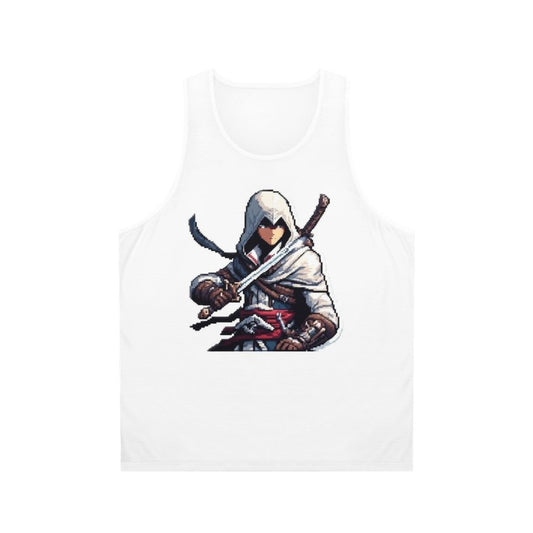 Unisex pixel art Assassin's Creed video game tank top