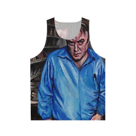 Unisex atheist tank top with 'The Hitch' design