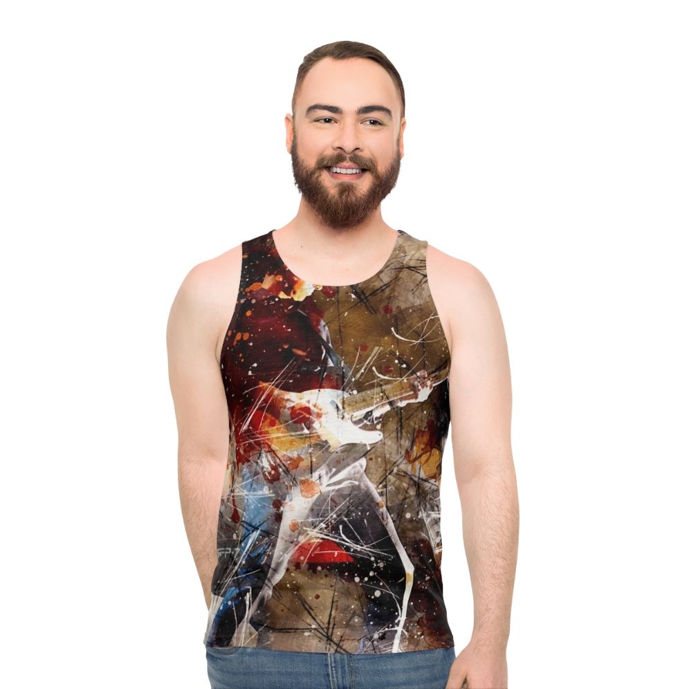 Unisex Aztec Camera Music Apparel Abstract Tank Top
