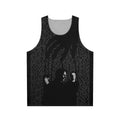 Unisex tank top with band merchandise design