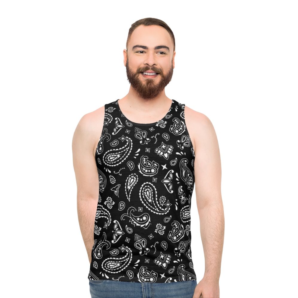 Unisex bandana print tank top
