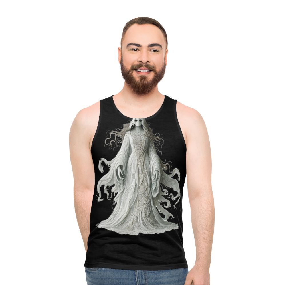 Unisex Banshee Tank Top featuring a mythological Irish spirit