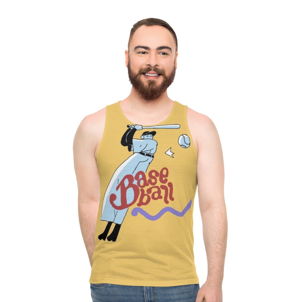 Unisex baseball graphic tank top
