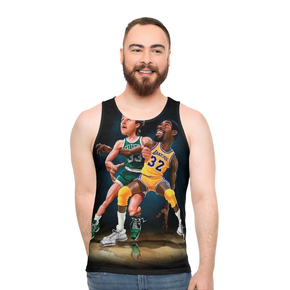 Unisex basketball vintage graphic tank top
