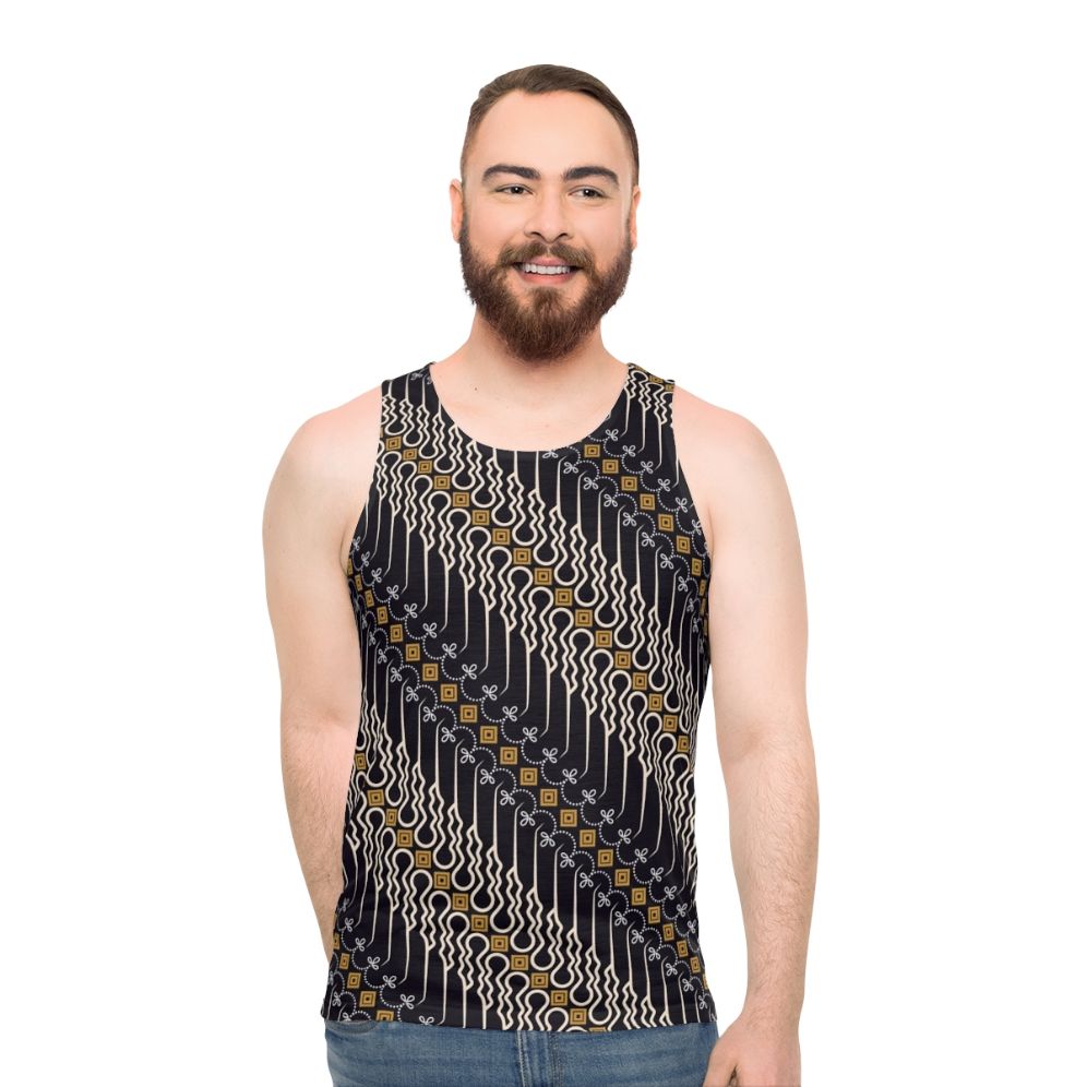 Unisex batik parang motif tank top