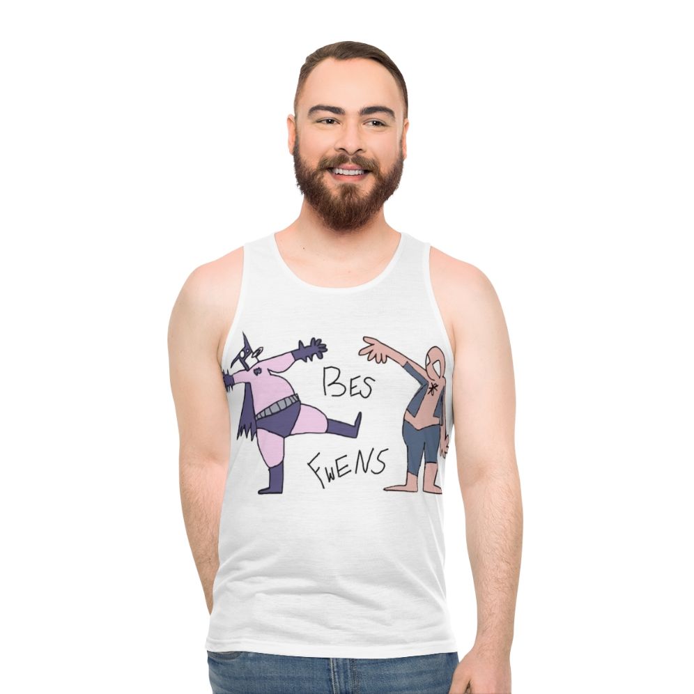 Unisex "Best Fwens" superhero friends tank top
