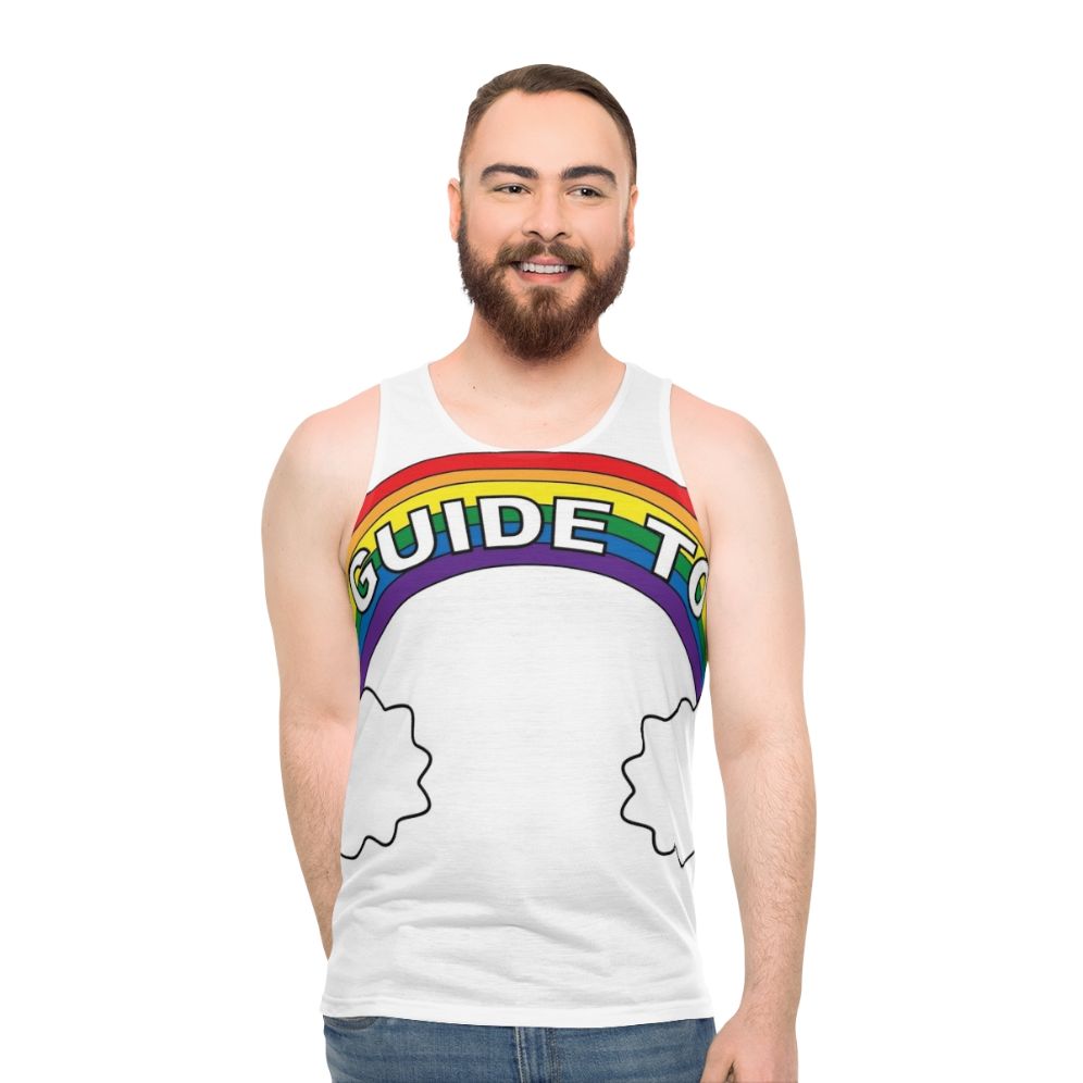 Unisex Big Mouth Netflix Rainbow Cloud Tank Top