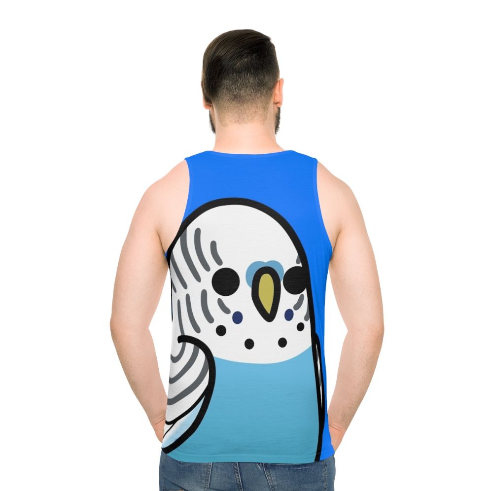 Unisex bird and budgie pattern tank top