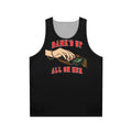Unisex black and red tank top