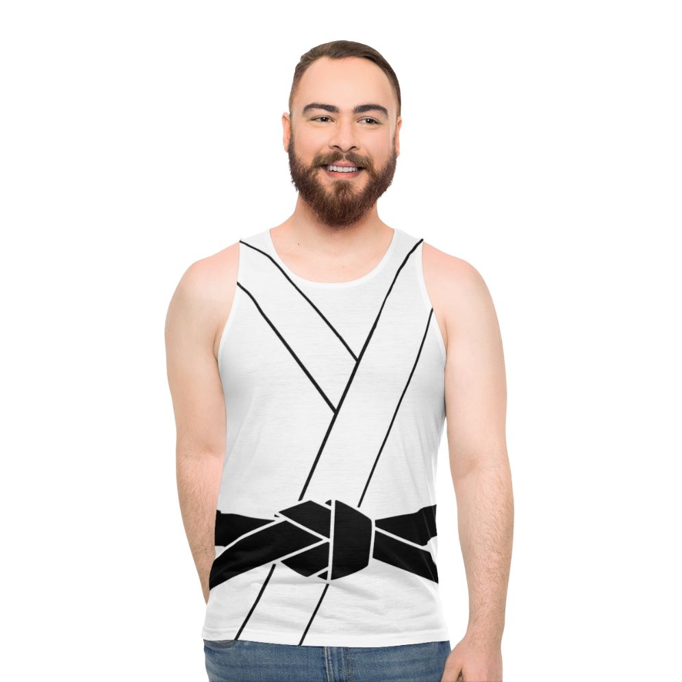 Unisex black belt martial arts tank top
