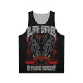 Unisex black tank top with the emblem of the Black Eagles House from Fire Emblem: Three Houses