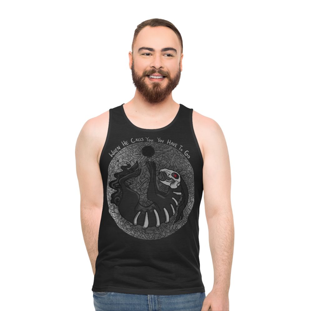 Unisex black rabbit tank top