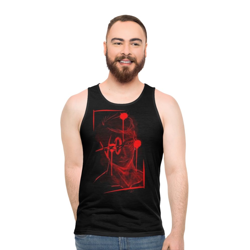 Unisex black tank top for comfortable and athletic wear
