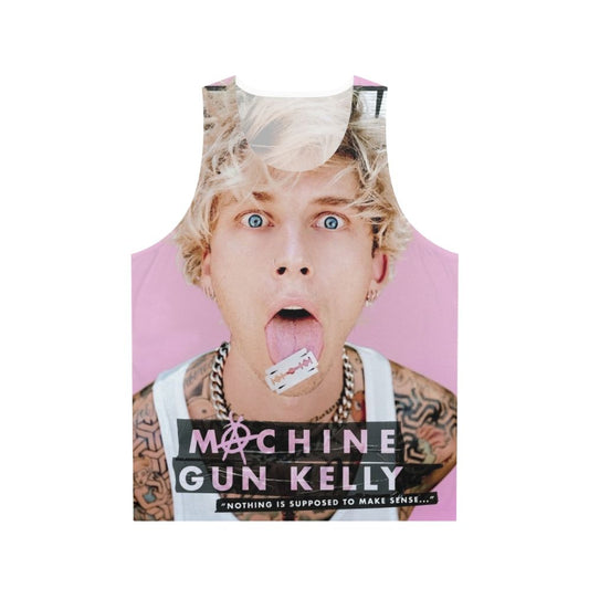 Unisex blonde rapper face print tank top