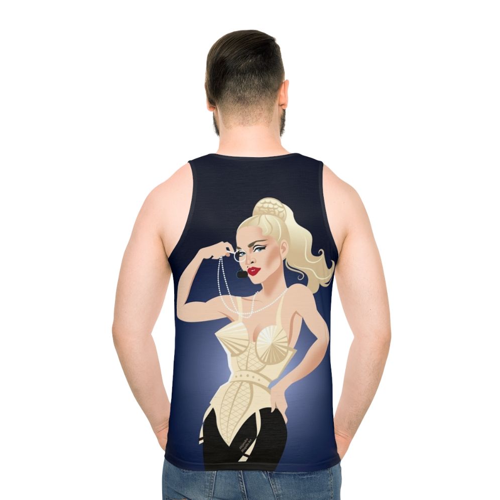 Unisex blonde tank top featuring Alejandro Mogoll art